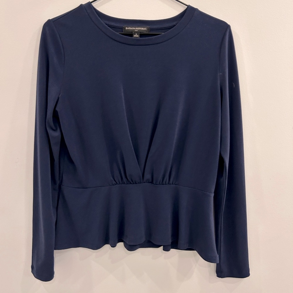 Banana Republic, Navy Blue, Size Small, Rayon/Spandex Top